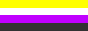 A badge of the nonbinary flag